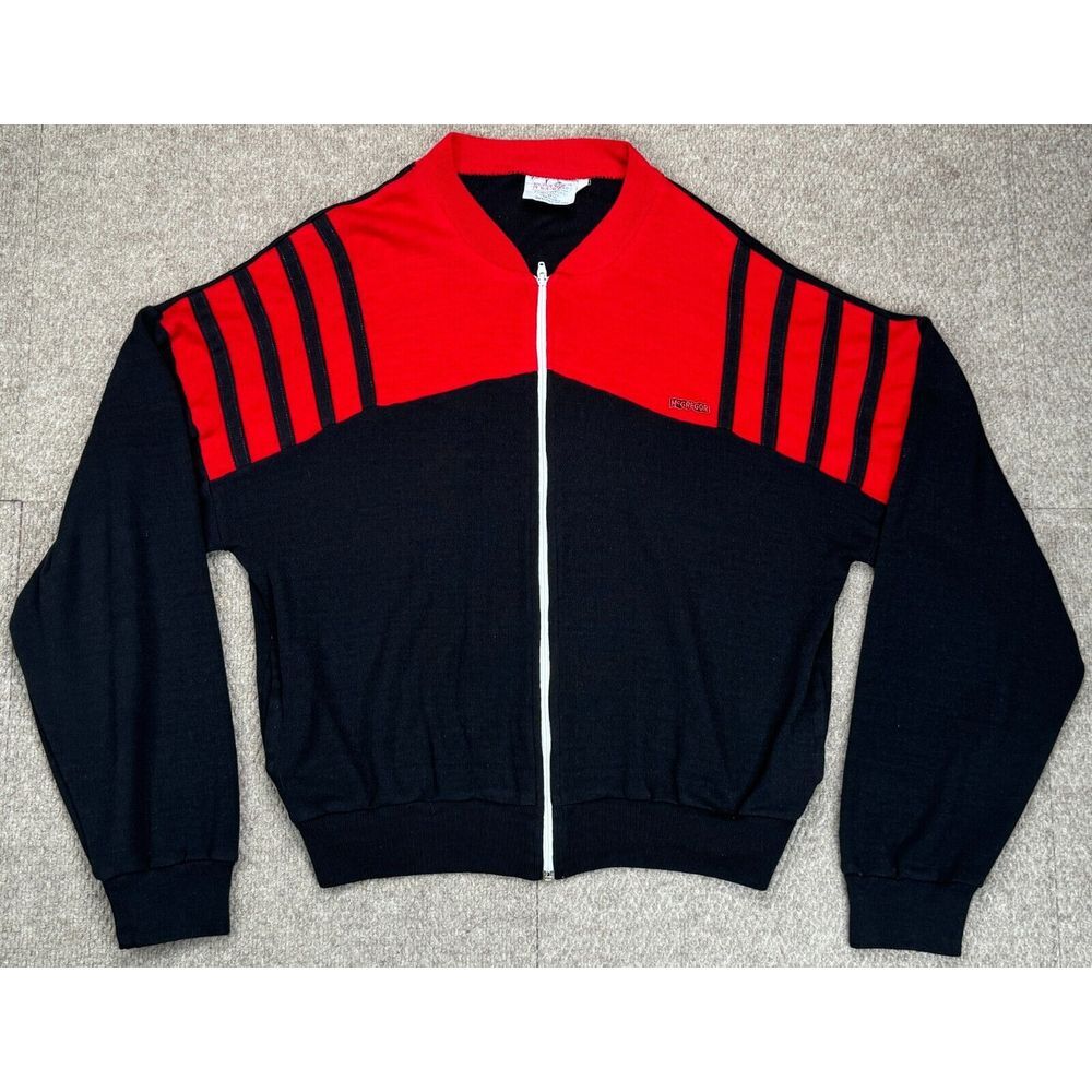 McGregor Competitors Vtg‎ Men's Full Zip Long Sleeve Track Jacket Size Large